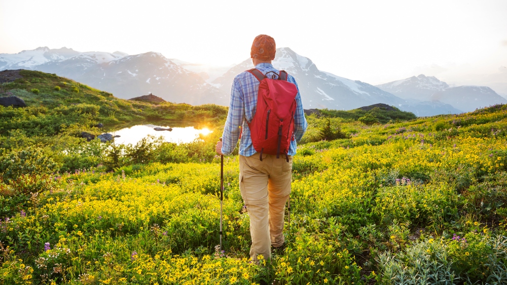 HIking in Canadian mountains