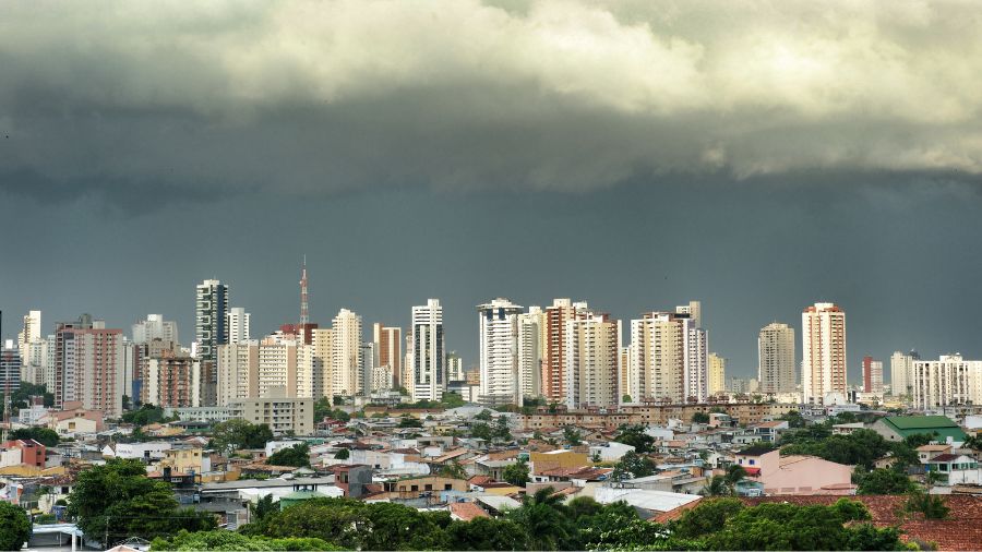 cloudy city skyline belem brazil