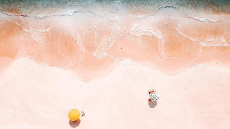 regenerative tourism beach from above